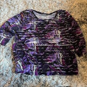 Women's Purple Patterned Blouse